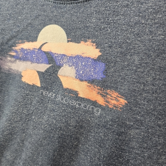 The North Face T Shirt Womens Large Blue Never Stop Exploring Tee Short Sleeve - Picture 9 of 10